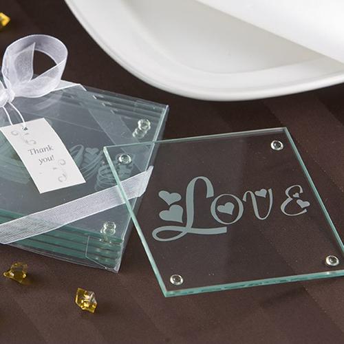 工厂销售水晶杯垫玻璃杯垫家居用品logo创意彩图杯垫餐具茶垫